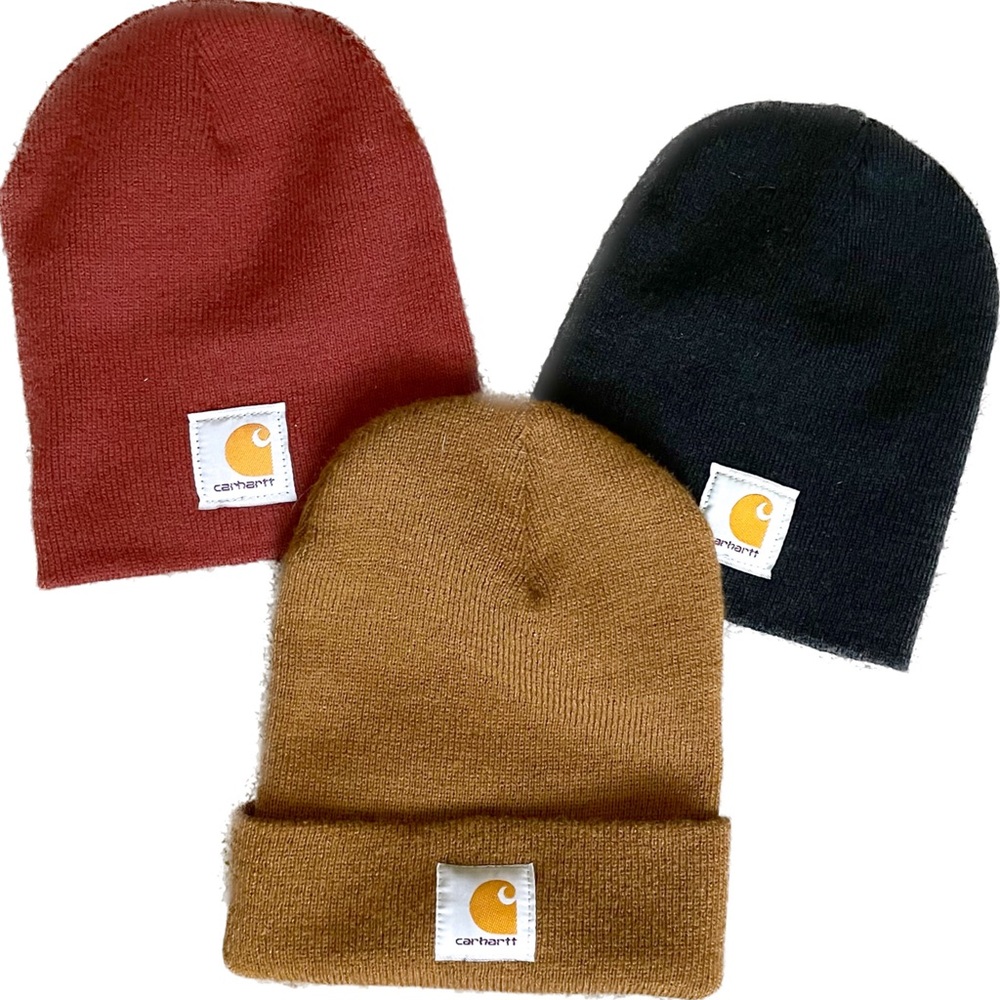 Carhartt Red, Black, Yellow Beanie Bundle